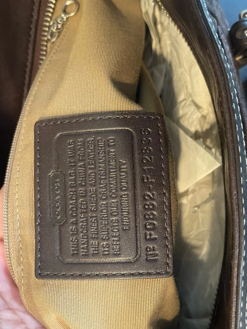 Coach hamptons suede